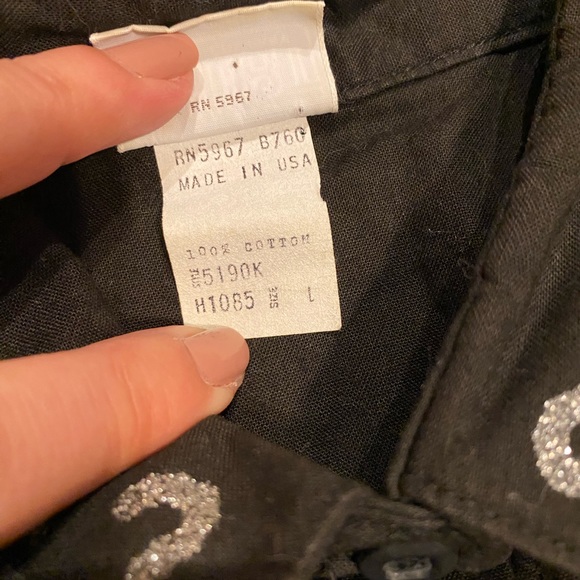 Vintage the shirt company woman’s shirt blouse, Black, size L - Picture 11 of 14